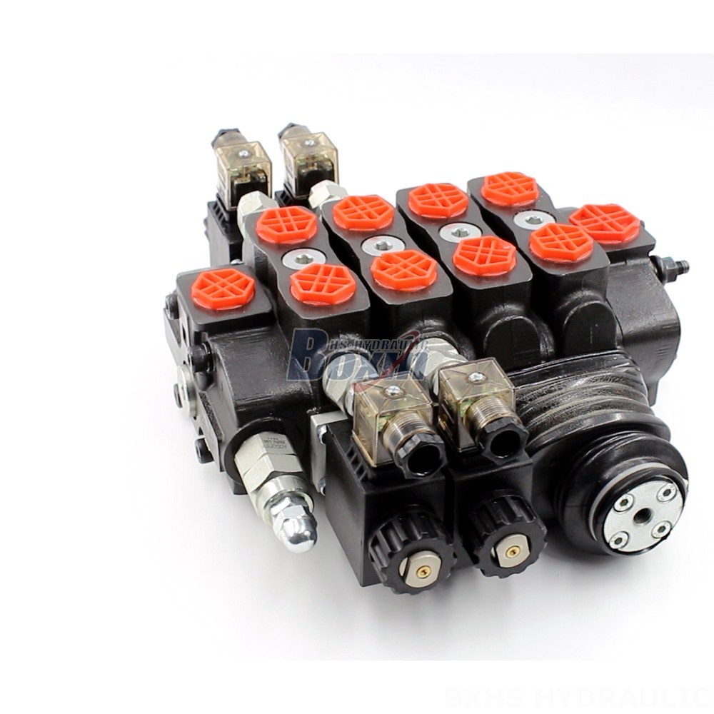 SD8 Solenoid and Joystick 3 Spool Sectional Directional Valve: Your Source for Hydraulic Control main image